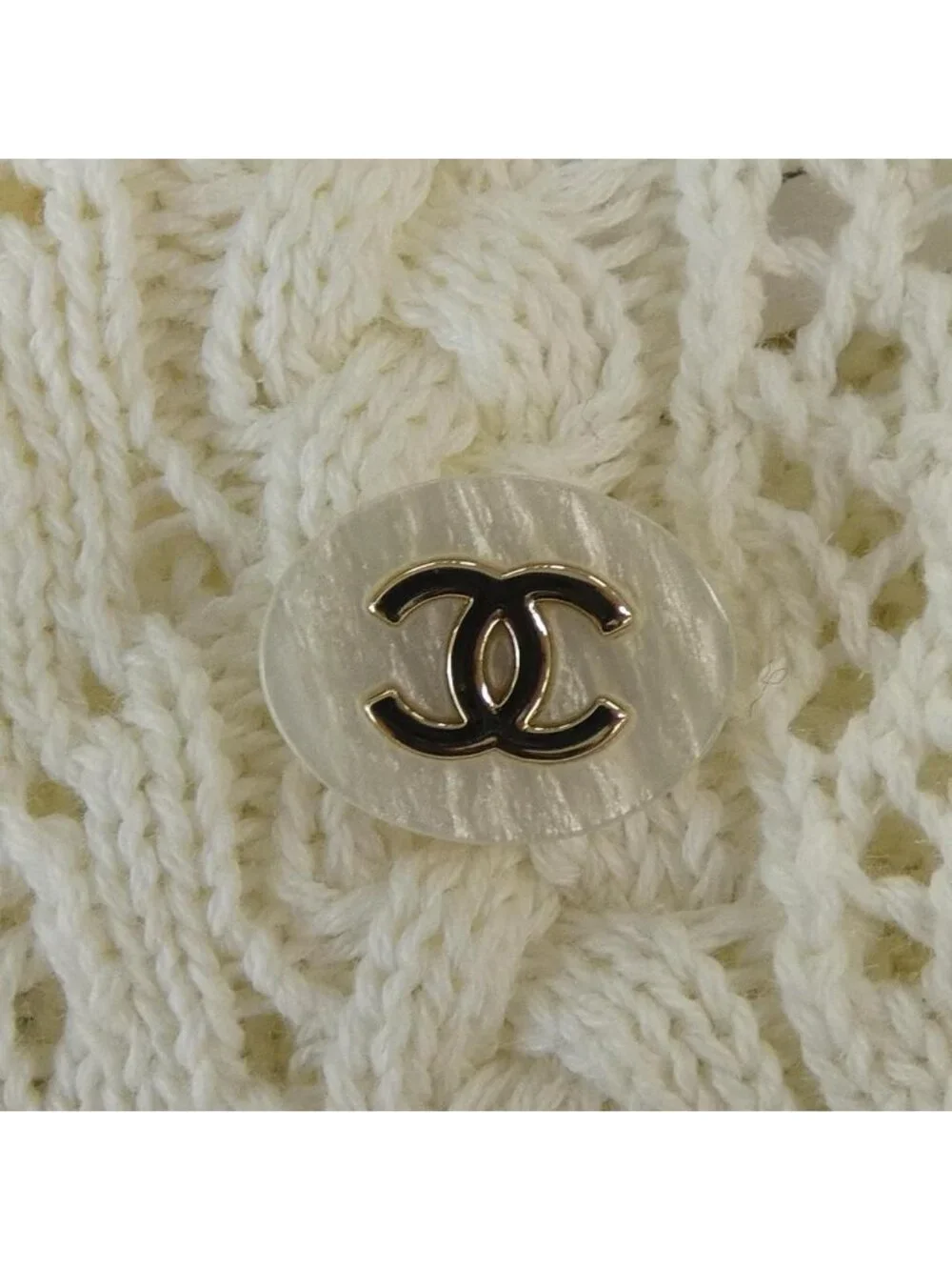 Chanel Knit Sweater White